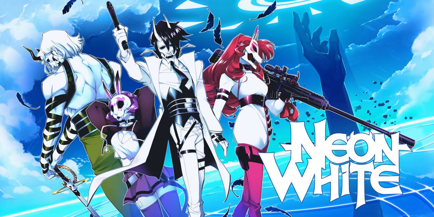 Key art for indie game Neon White.