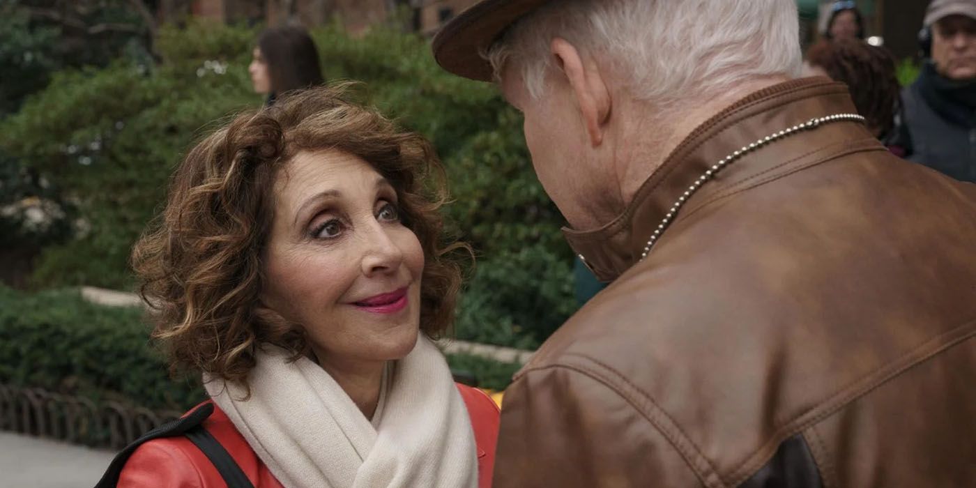 Andrea Martin as Joy, staring into Charles' eyes on Only Murders in the Building, smiling