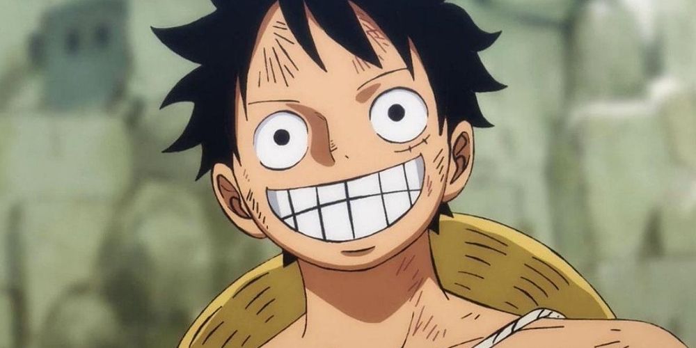 Luffy grins maniacally on One Piece