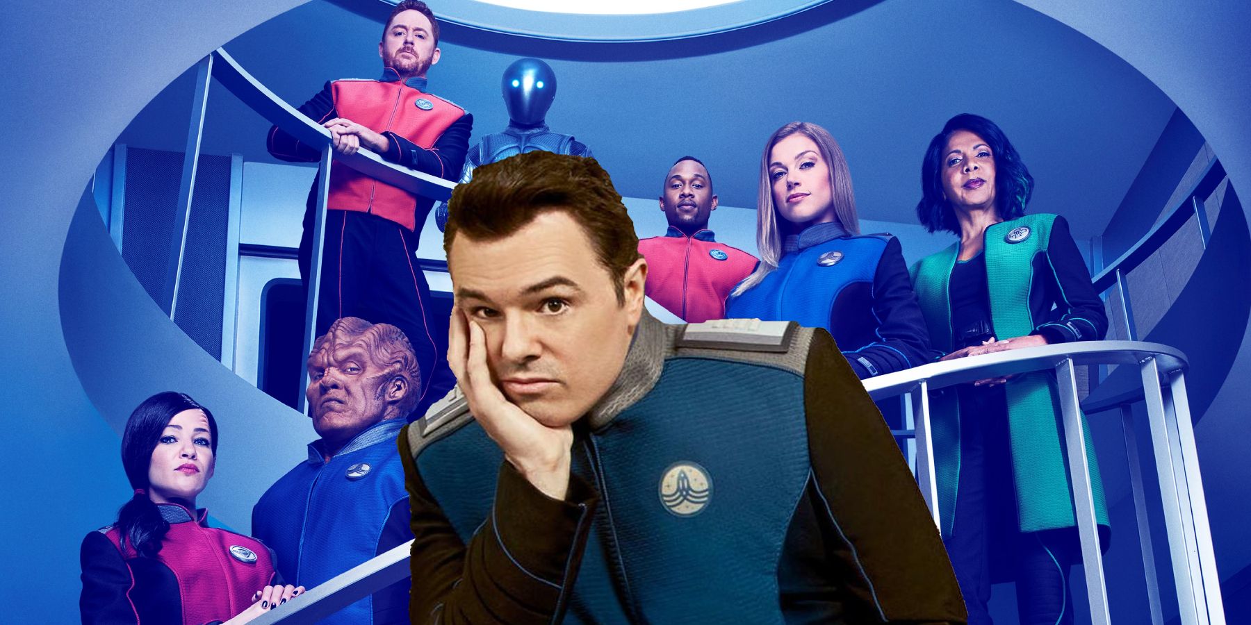 Seth MacFarlane and the cast of The Orville