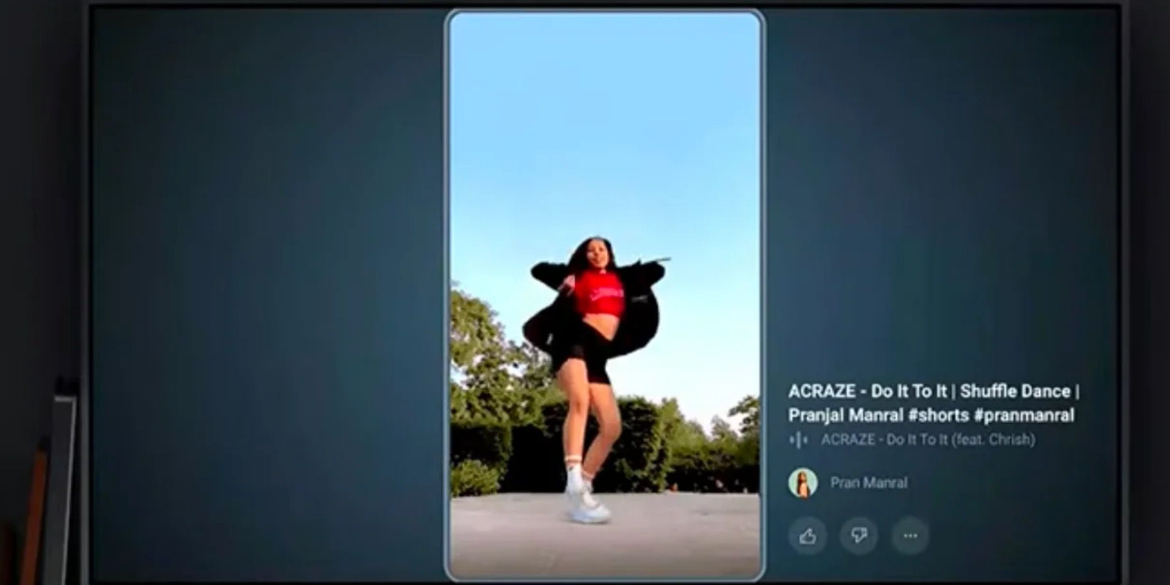 shorts interface on youtube TV protocol
