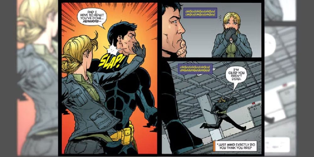 Stephanie Brown, aka, Batgirl reunites with Bruce Wayne in DC comics-slaps-bruce-wayne-1