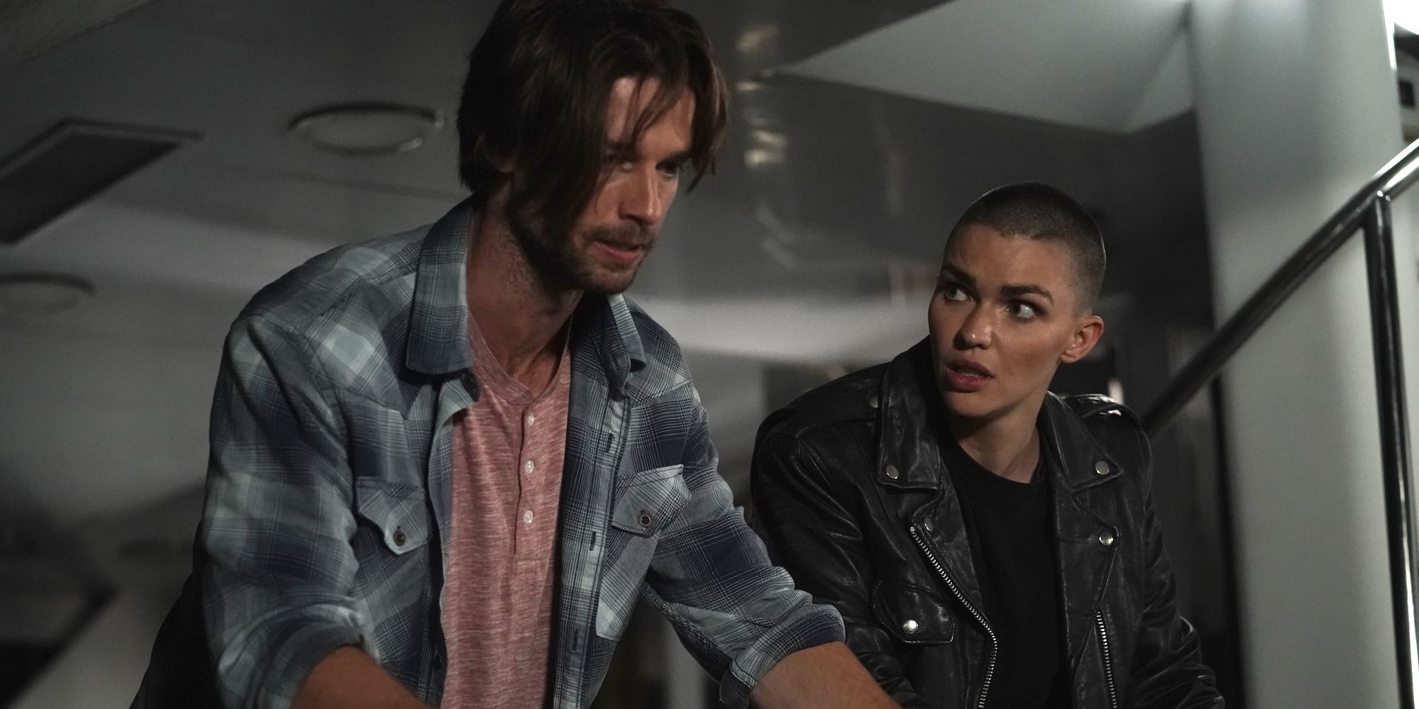 Patrick Schwarzenegger and Ruby Rose in Stowaway