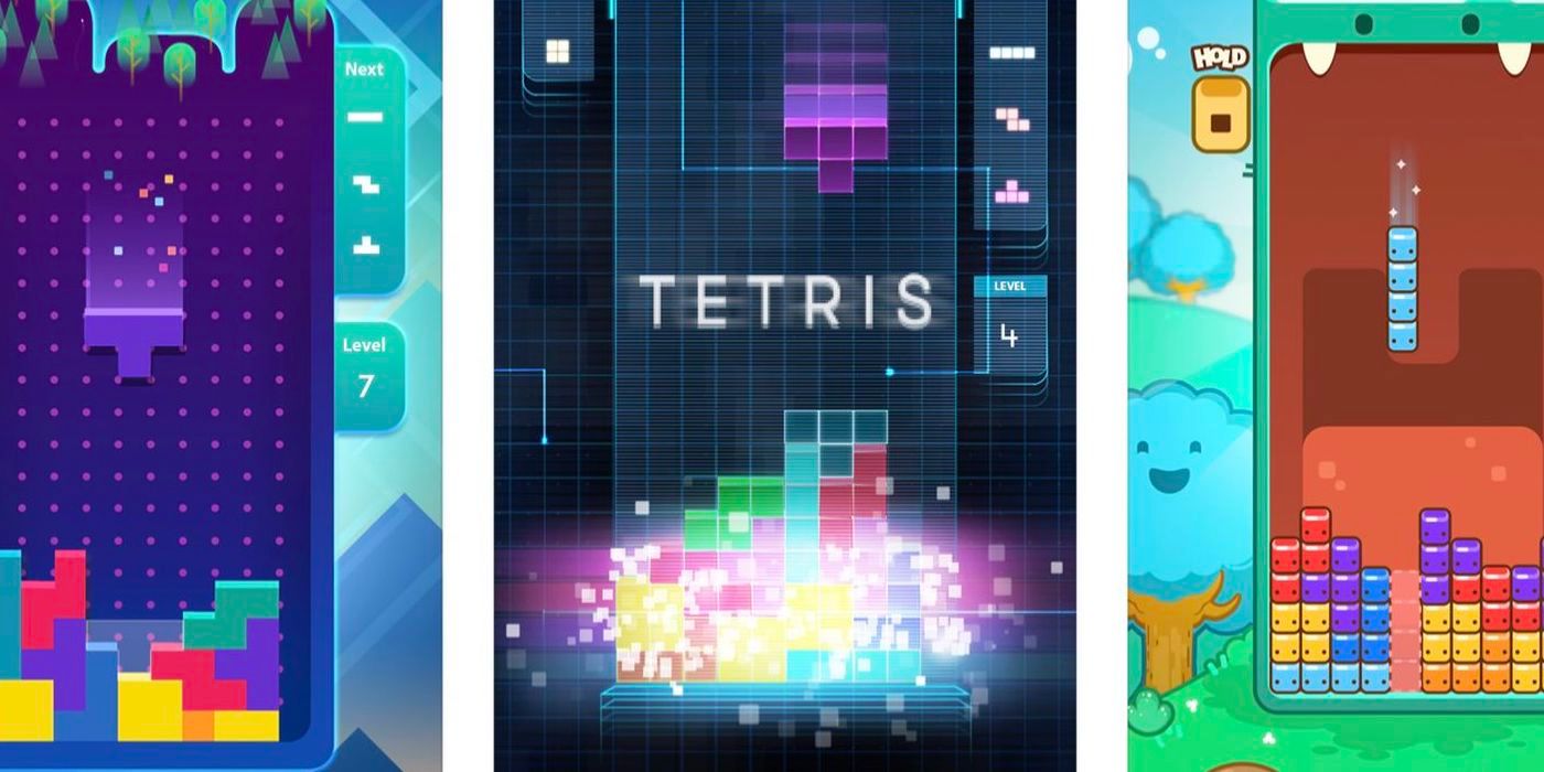 A selection of themes from the iPad version of Tetris