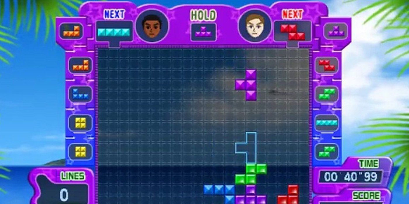 Battle mode from Tetris Party Deluxe 