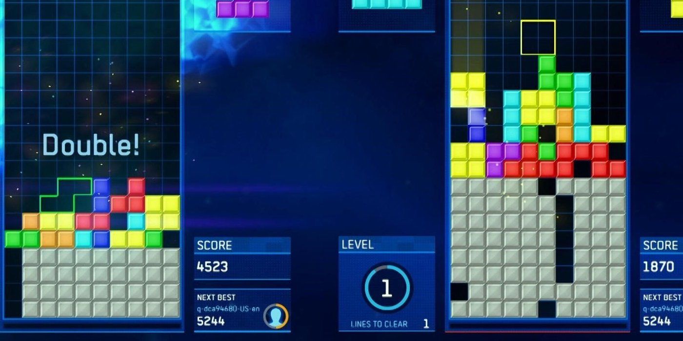 Screenshot from the PS3 version of Tetris