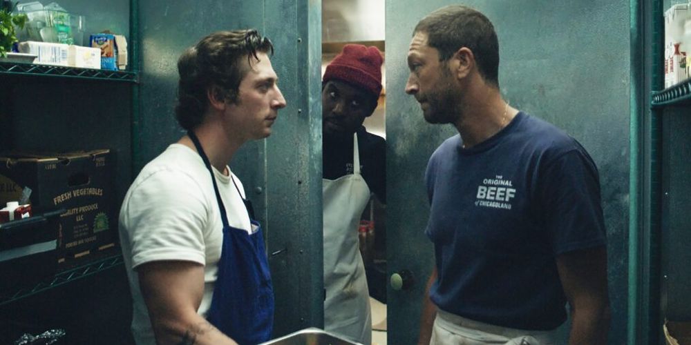 Carmy faces Richard in the freezer on The Bear