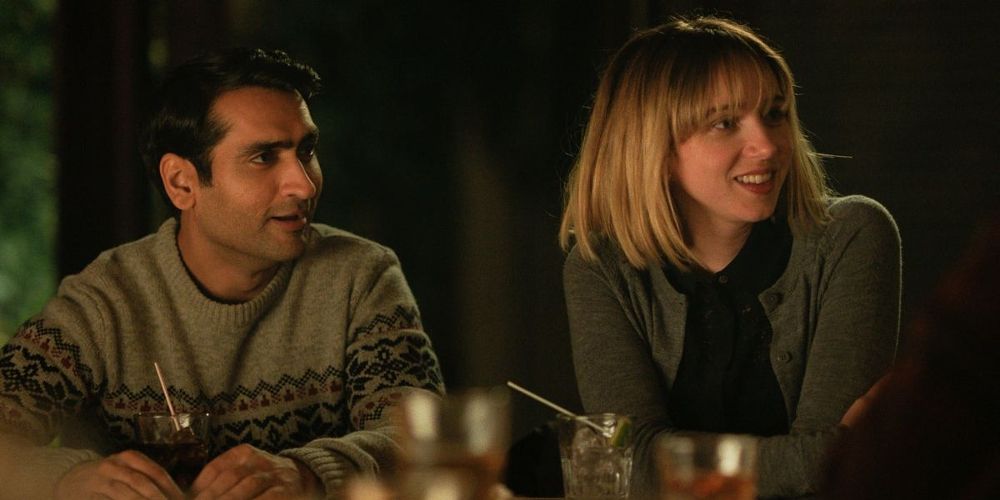 Kumail and Emily sit at a bar in The Big Sick