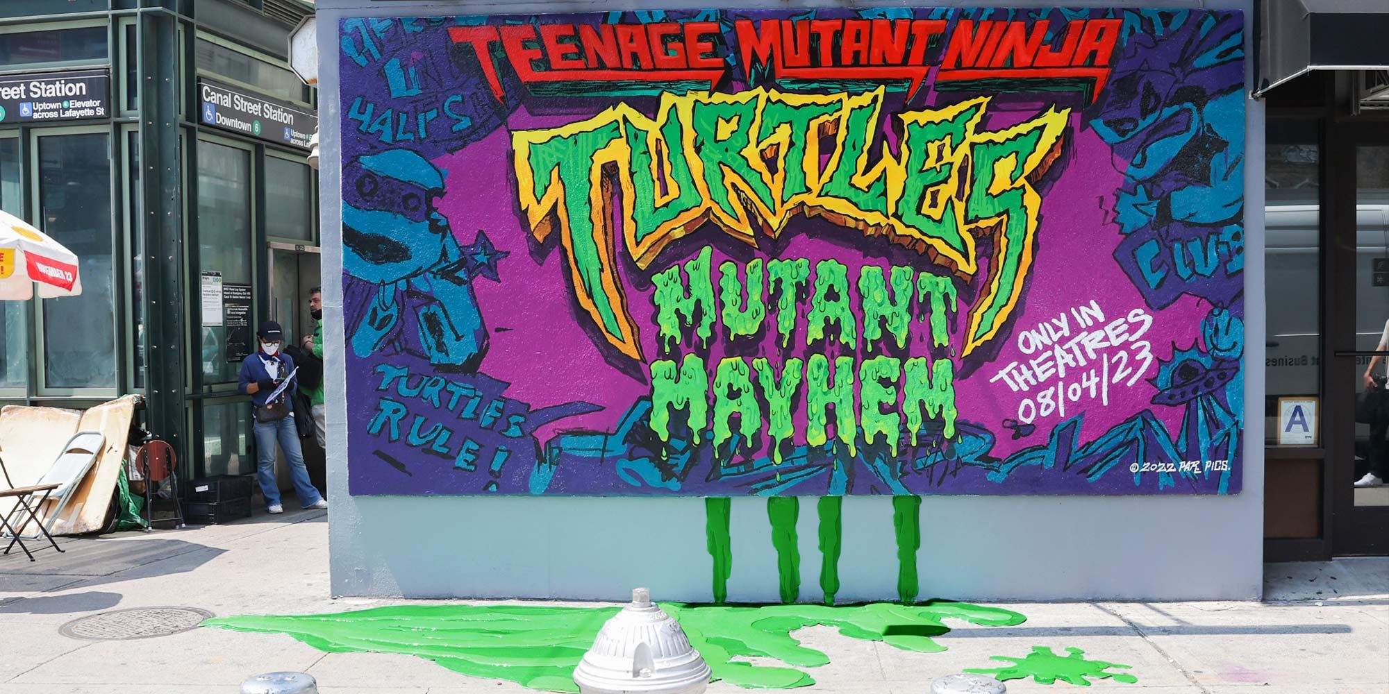 teenage mutant ninja turtles mutant mayhem mural