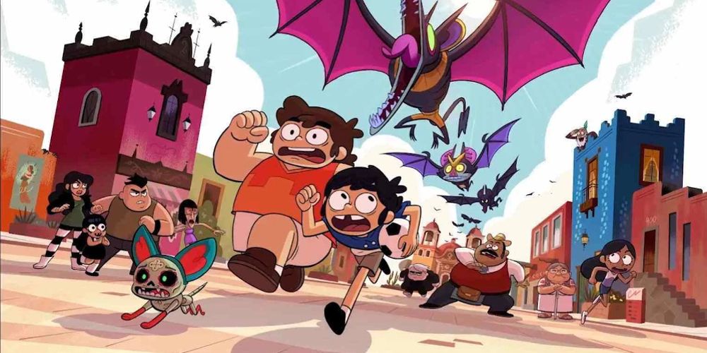 Victor and Valentino flee from monsters in Victor & Valentino
