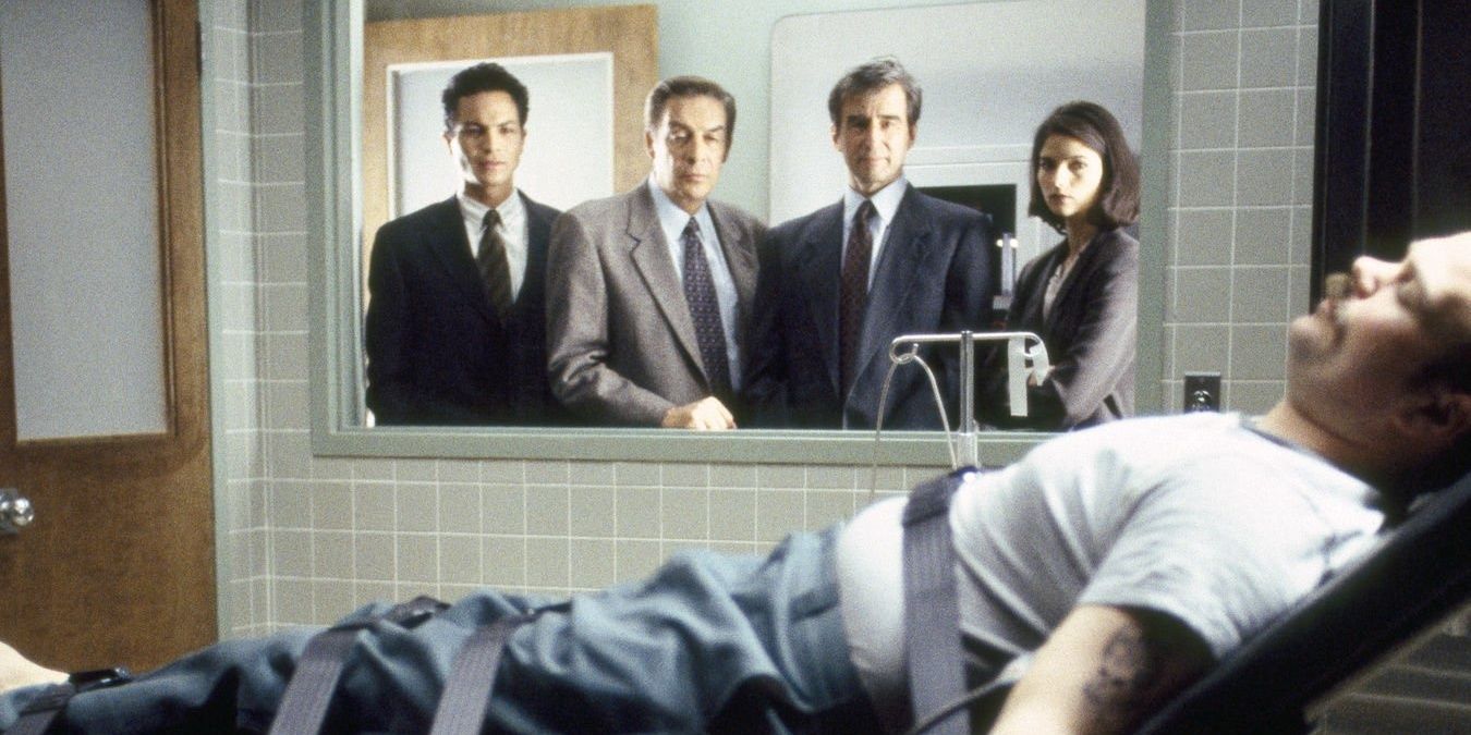 Detectives watch an execution in “Aftershock”-(S6E23)-Law--Order-1