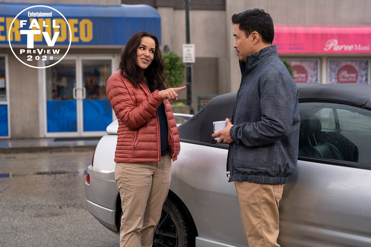 Randall Park And Melissa Fumero In Blockbuster Image Via EW
