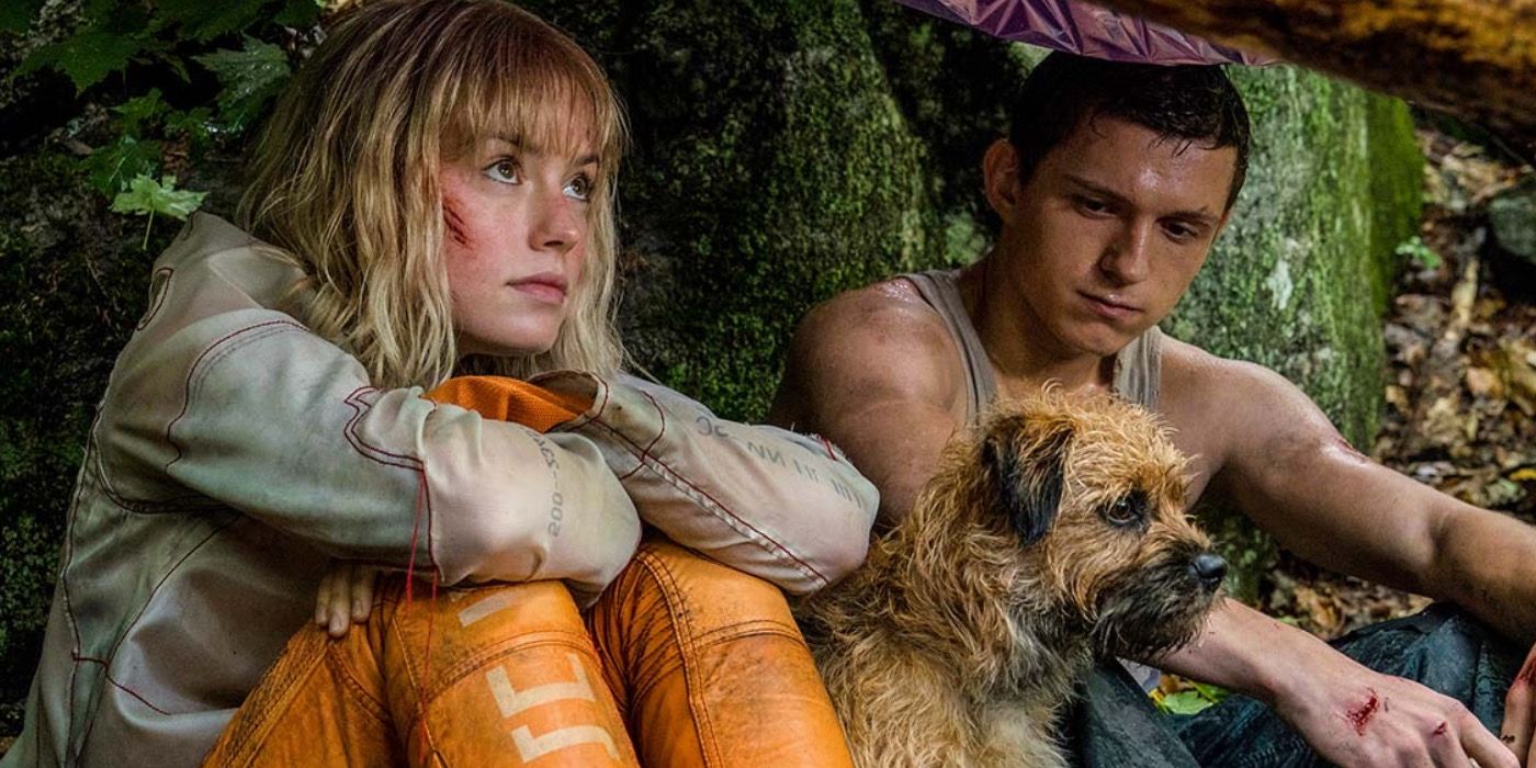 Daisy Ridley and Tom Holland sit in Chaos Walking.