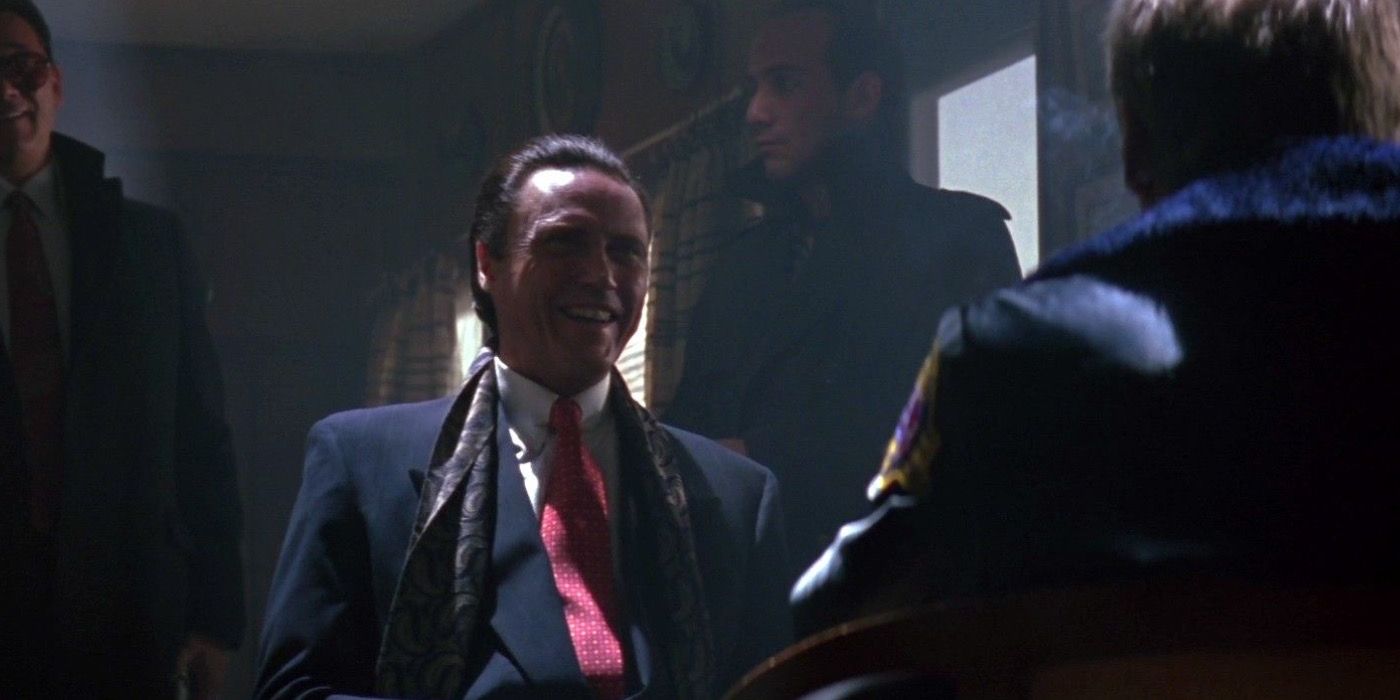 Christopher Walken with a shadowed face in True Romance