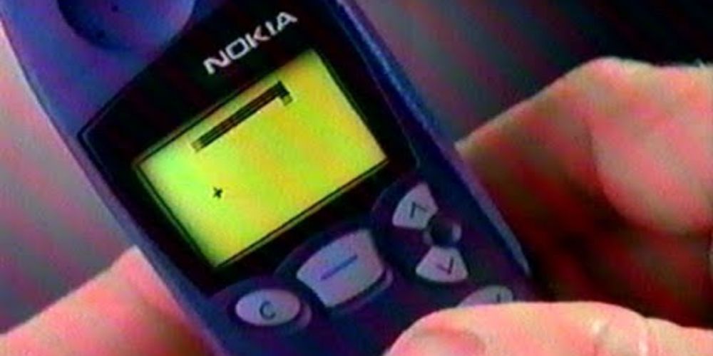 A Nokia 5110 ad featuring Snake