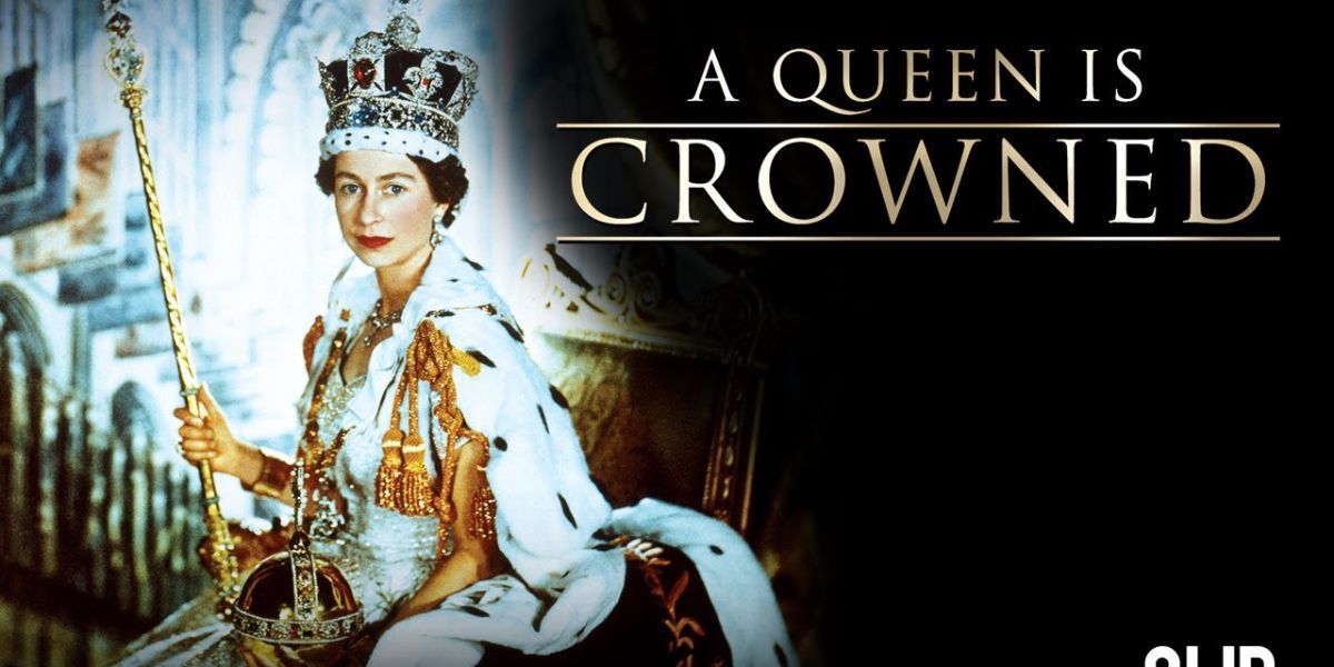Queen Elizabeth crowned in A Queen Is Crowned (1953) 