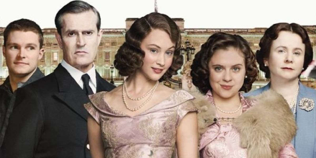 Princess Elizabeth and her family in A Royal Night Out Movie 