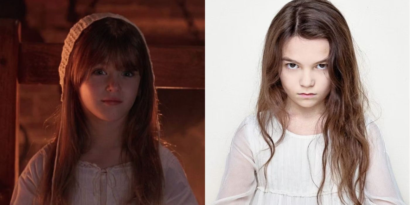 A Split image of Brooklynn Prince and Emily Binx from Hocus Pocus