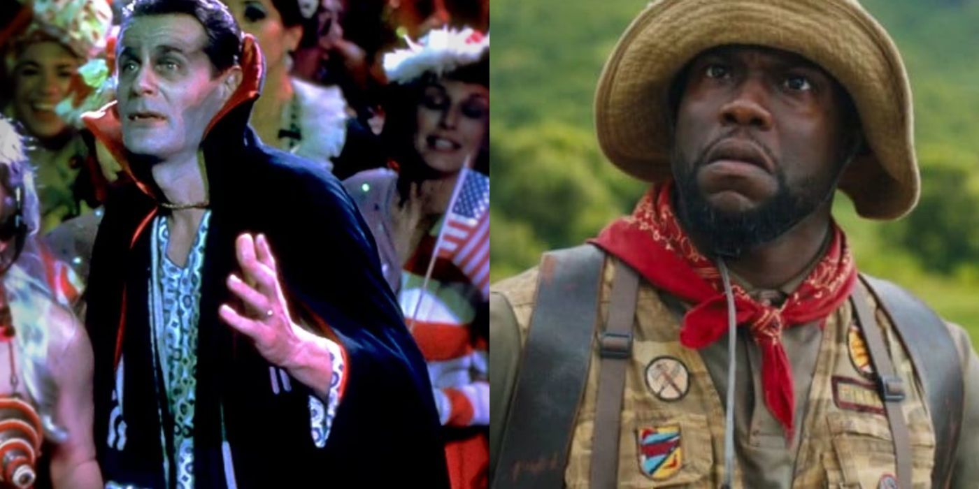 A Split image of Kevin Hart and Max's dad from Hocus Pocus