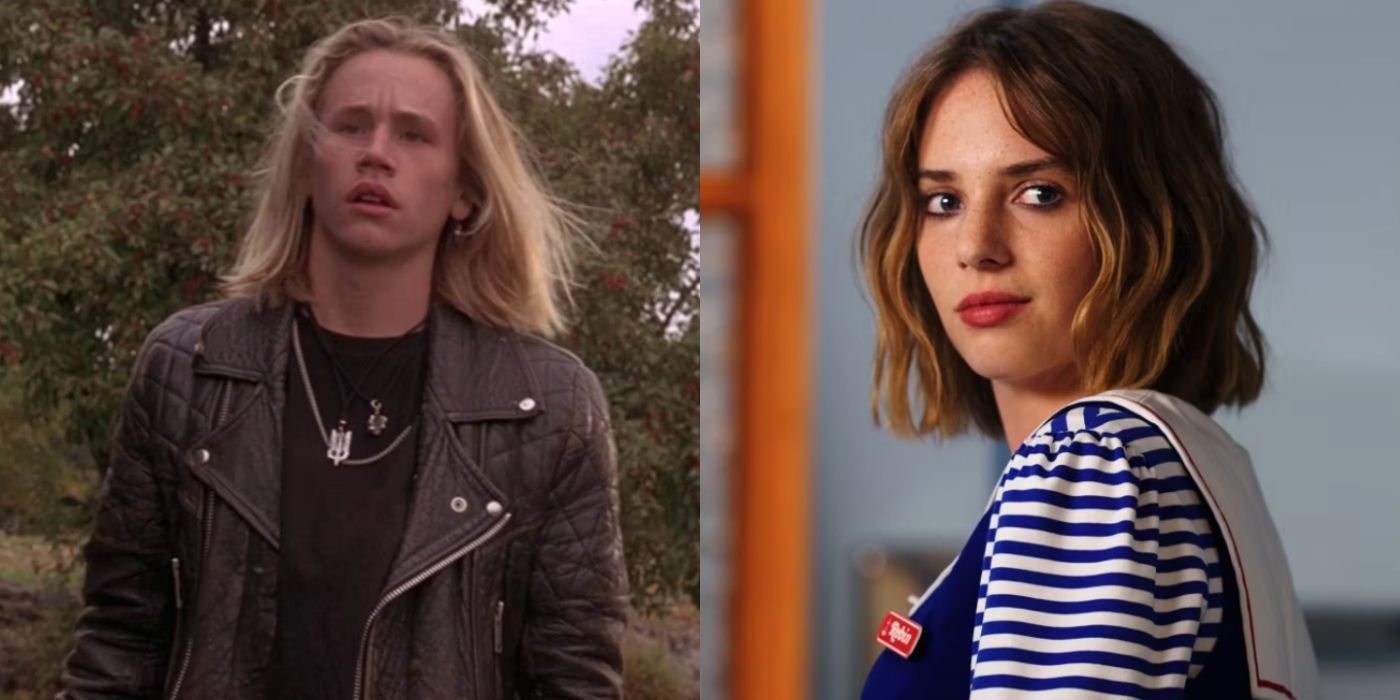 A Split image of Maya Hawke and The bully from Hocus Pocus