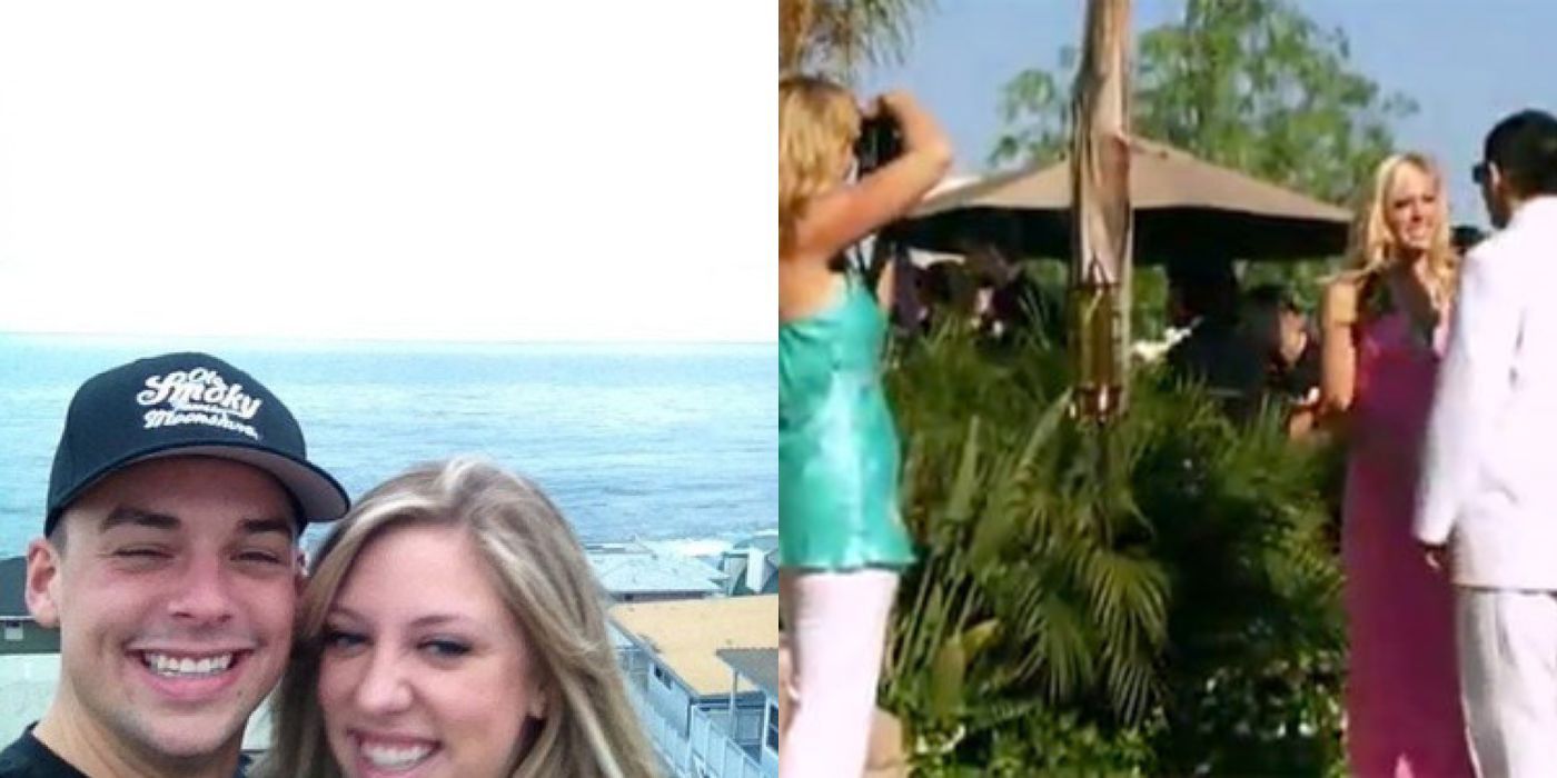 A split image of Briana and Colby from season 1 of RHOC