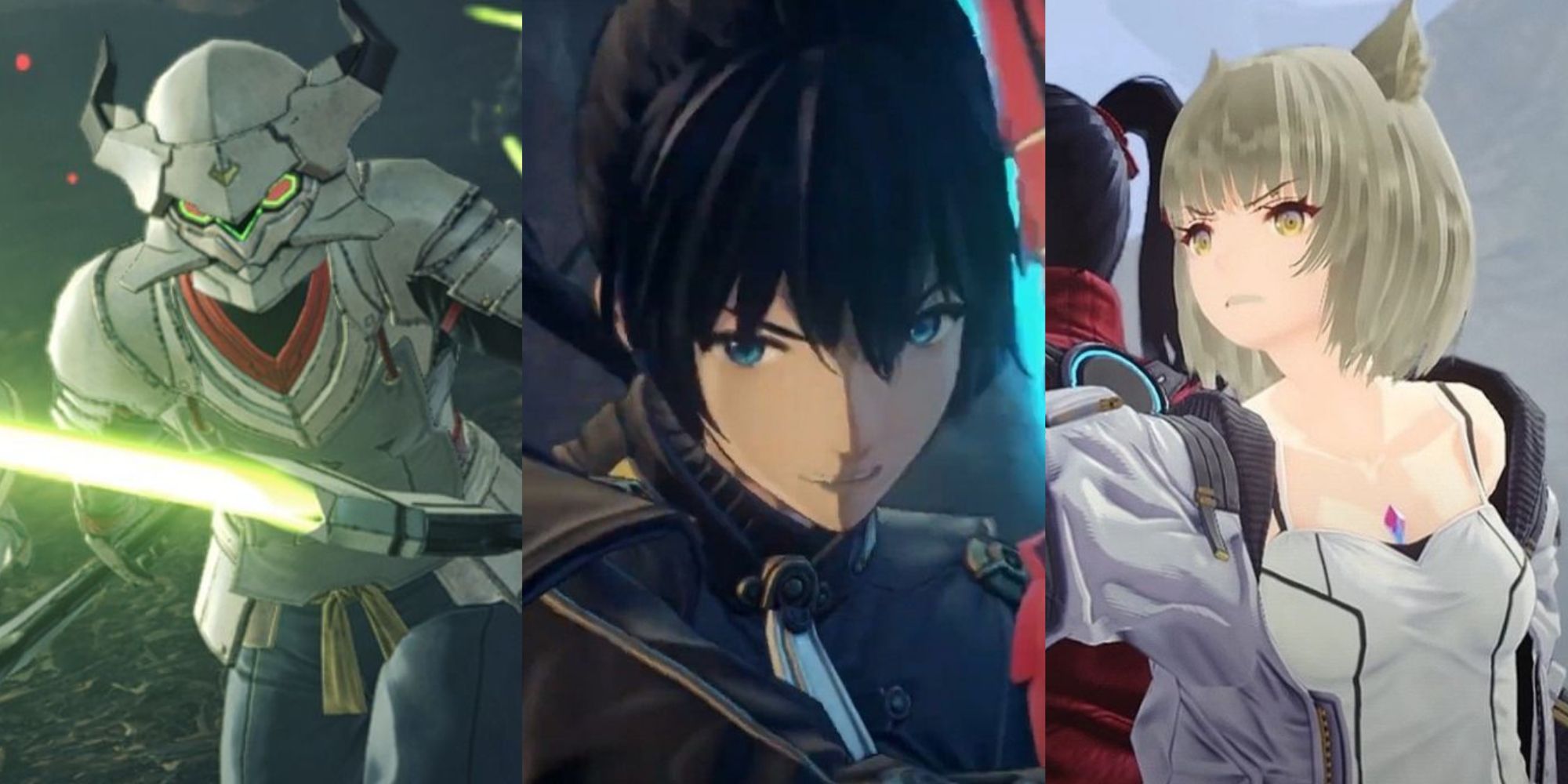 A split image of characters from Xenoblade Chronicles 3
