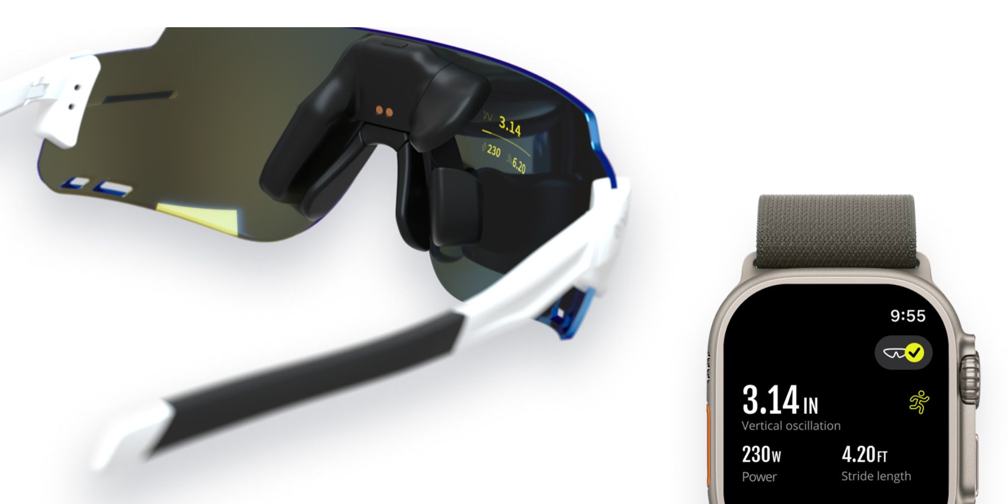 Active Look AR glasses and Apple Watch