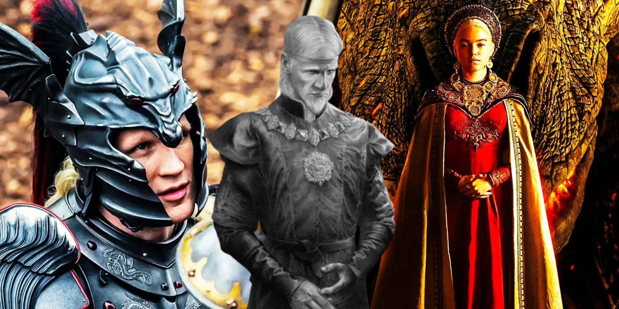 Daemon, Aegon III, and Rhaenyra Targaryen