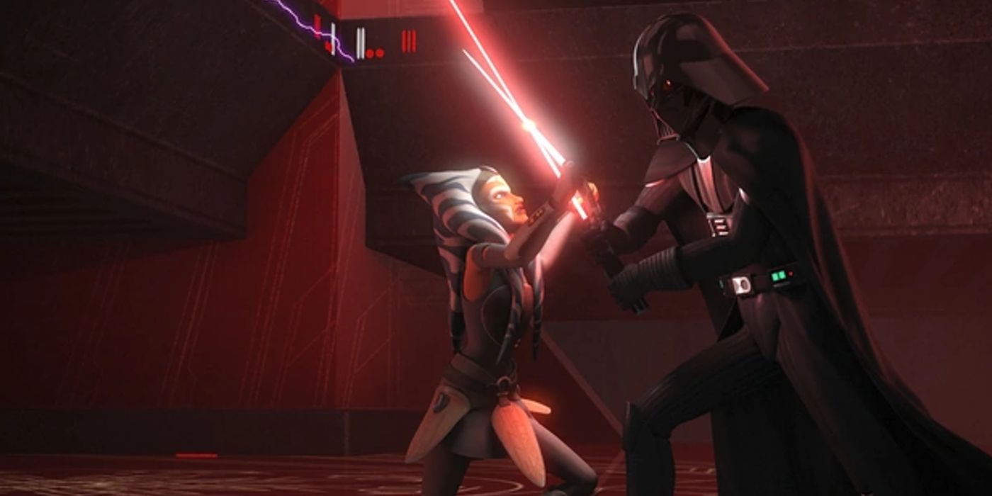 Ahsoka fights Darth Vader