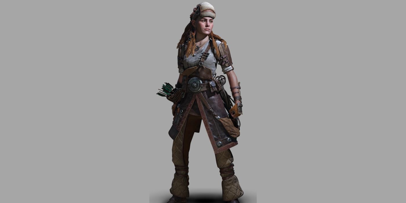 Aloy From Horizon Zero Dawn Wearing Oseram Sparkworker Heavy Armor