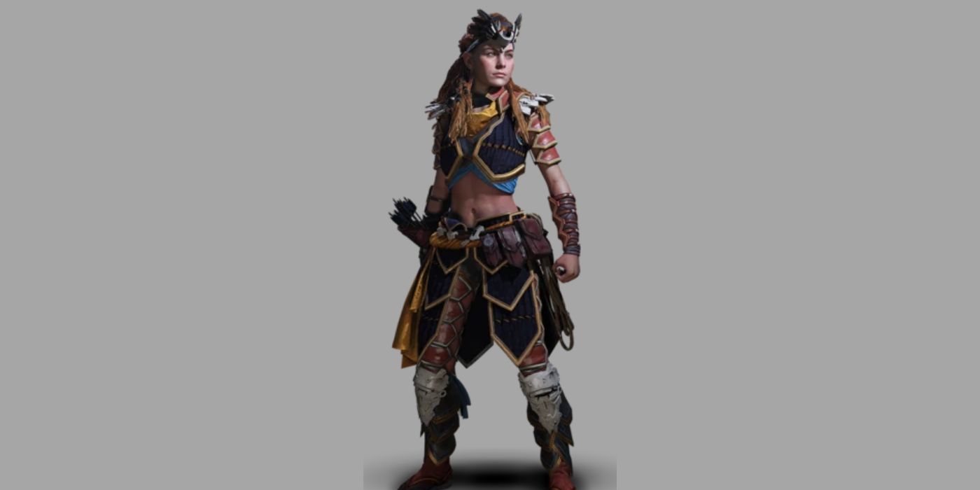 Aloy from Horizon Zero Dawn Wearing Carja Blazon Heavy Armor