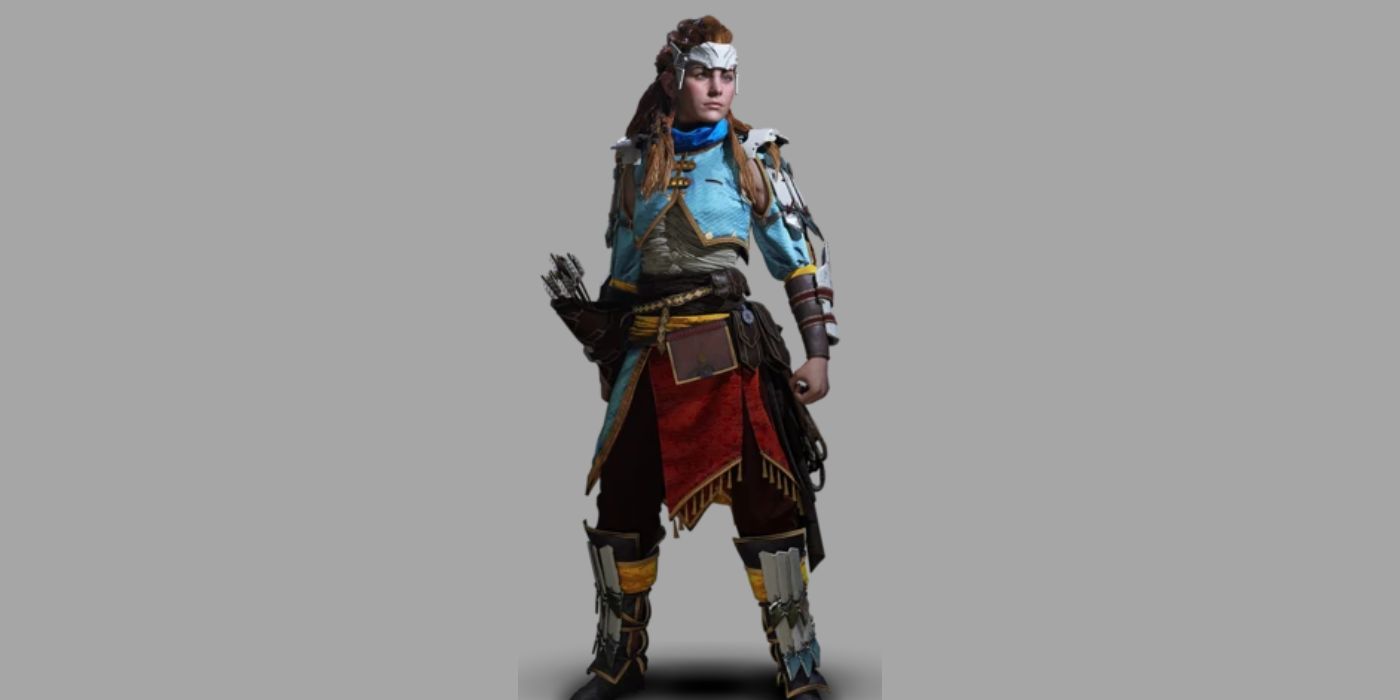Aloy from Horizon Zero Dawn Wearing Carja Silks Heavy Armor