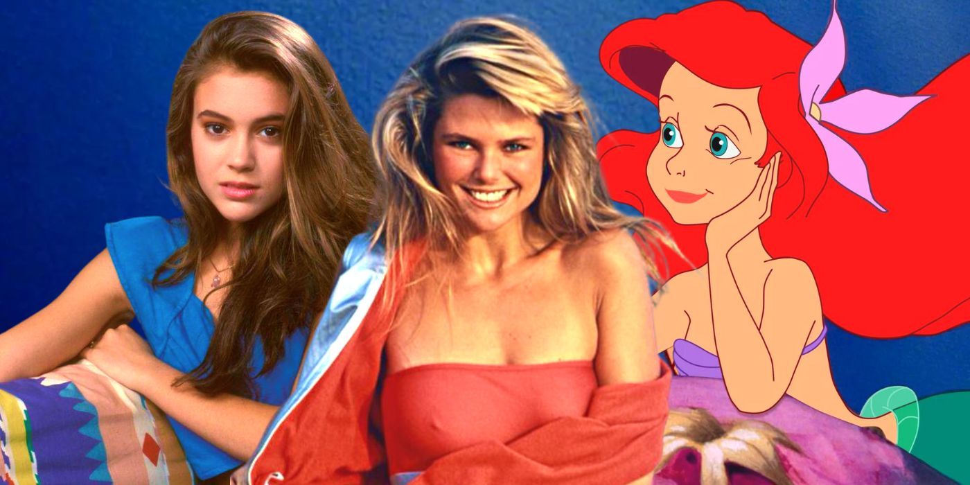 Alyssa Milano, Christie Brinkley and Ariel in The Little Mermaid
