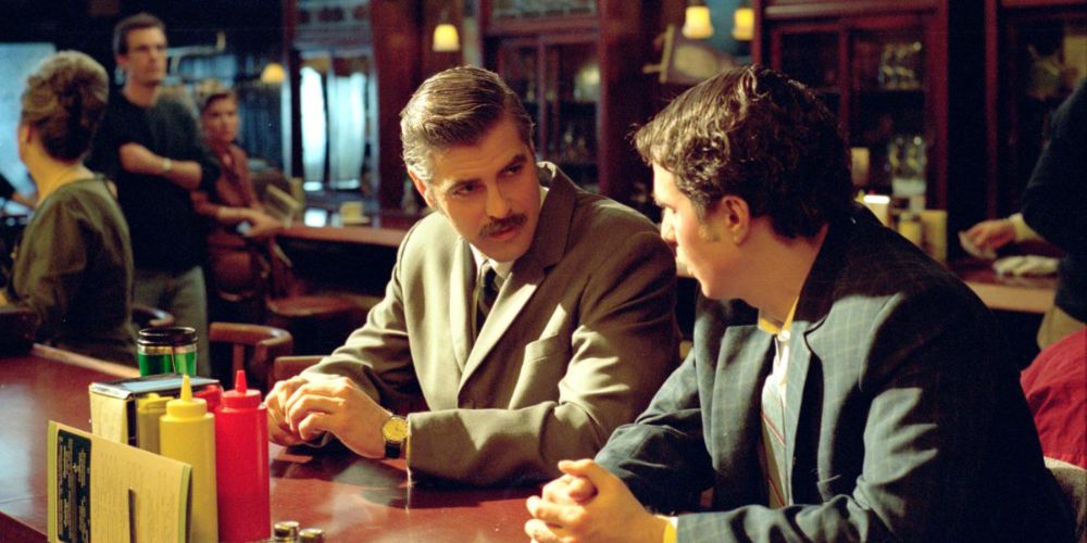 An image of George Clooney and Sam Rockwell in Conversations Of A Dangerous Mind