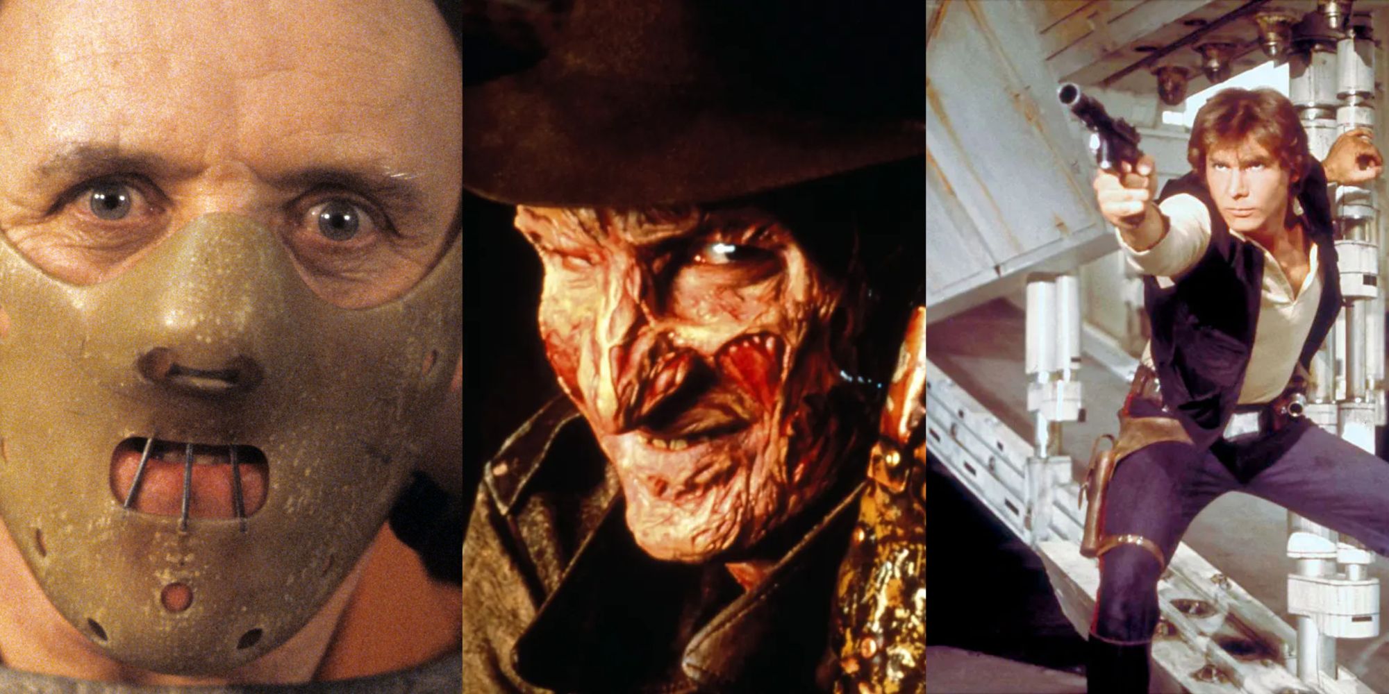 Anthony Hopkins as Lecter, Robert Englund as Krueger, Harrison Ford as Solo