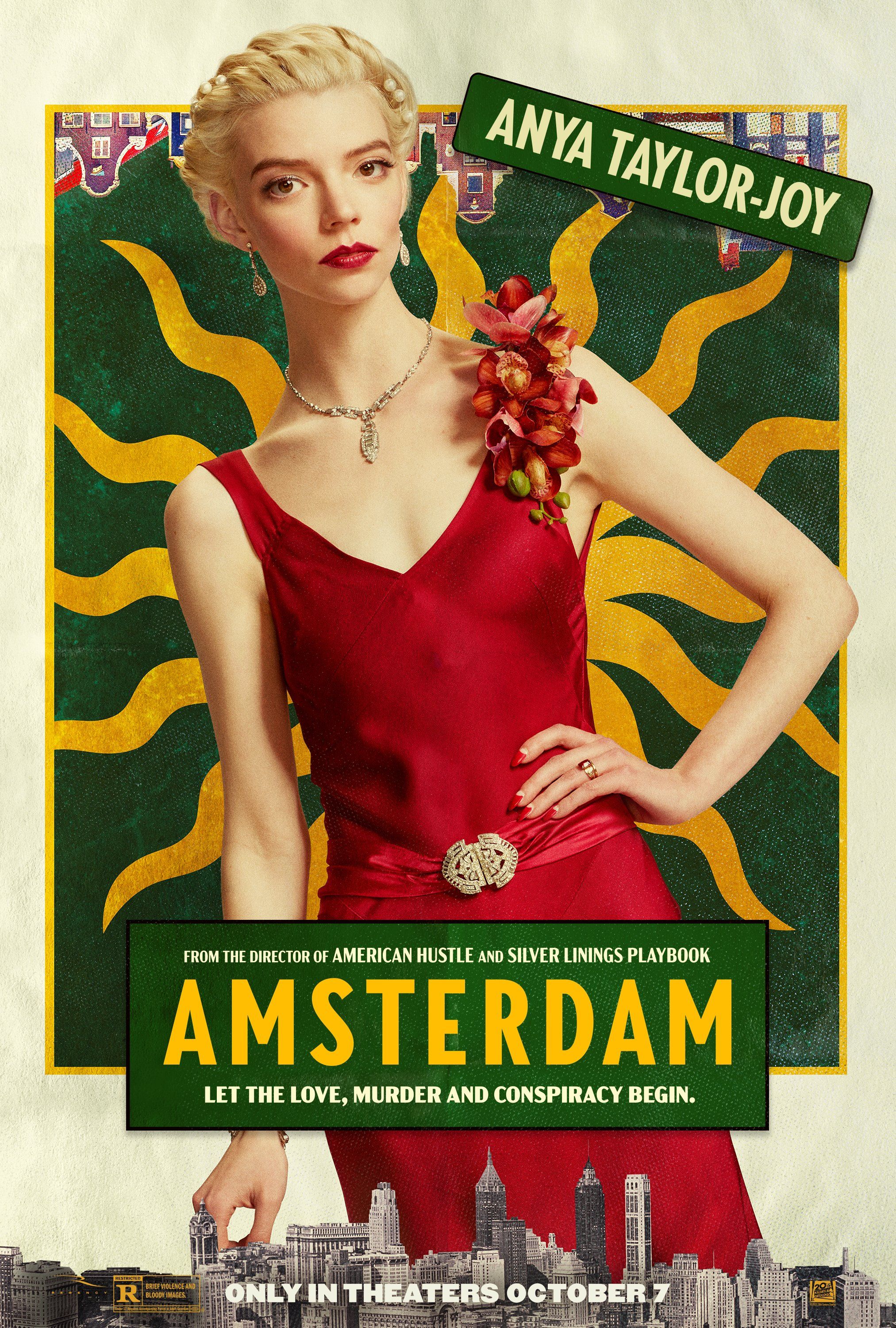 Anya Taylor Joy in Amsterdam poster