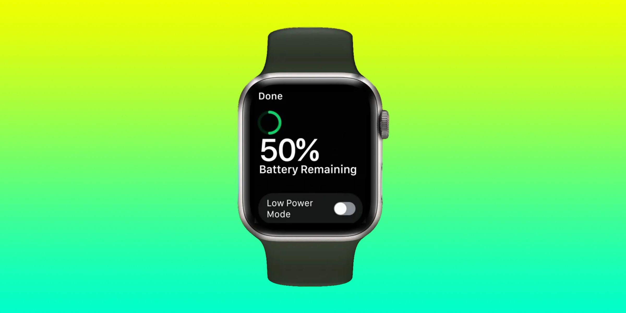 Apple Watch's new power saving mode.