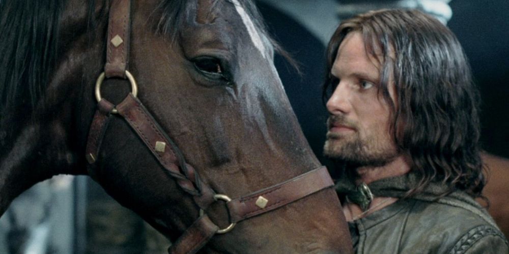 Arod e Aragorn em Senhor dos Anéis