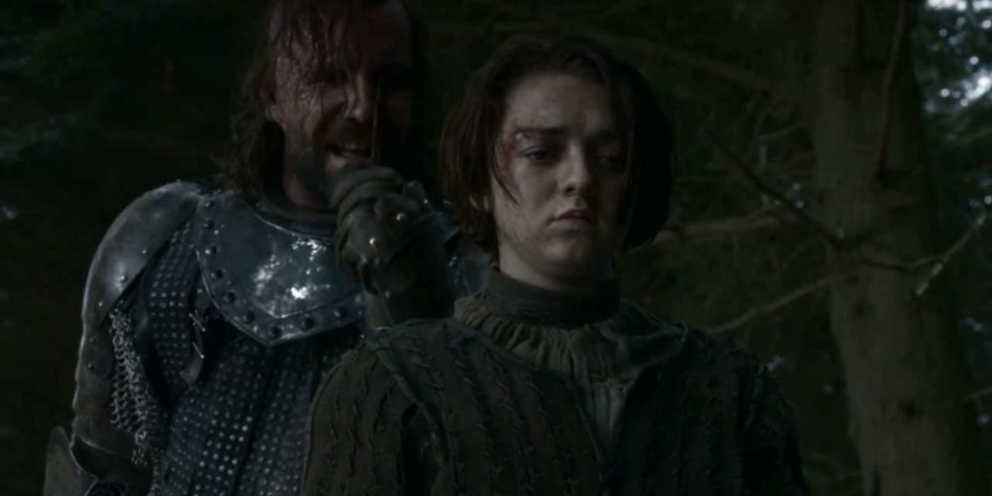 Arya e o Cão de Caça matam Frey em Game of Thrones