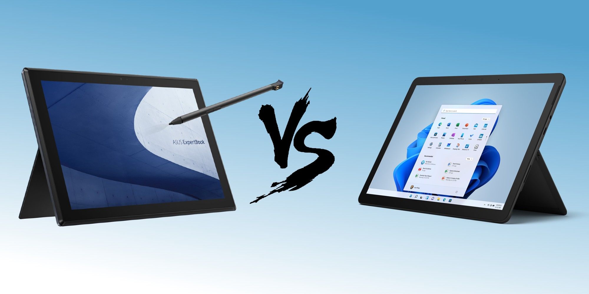 Asus ExpertBook B3 Detachable vs Surface Go 3