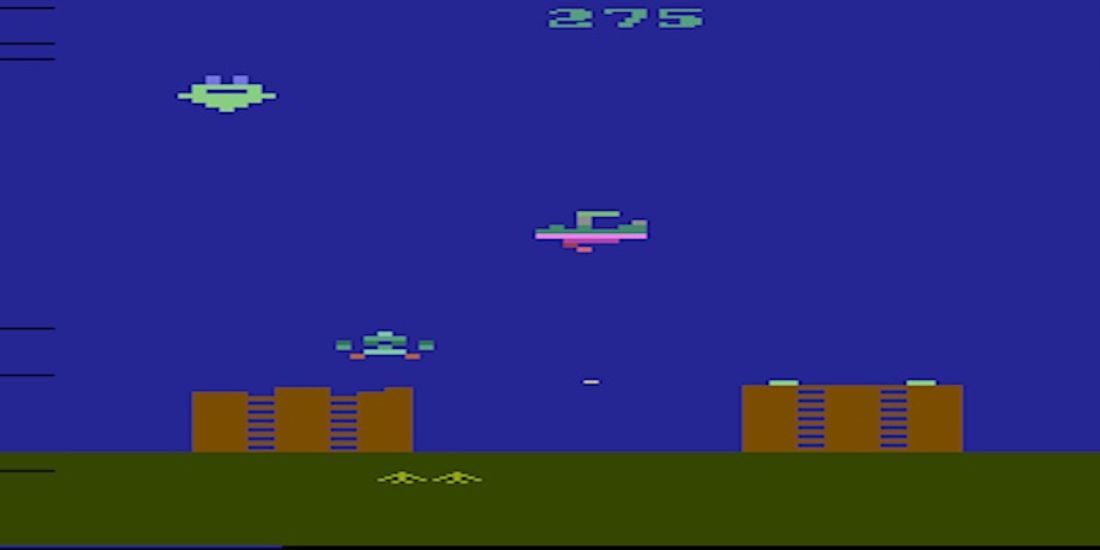 A screenshot of the rare Atari 2600 video game Air Raid.