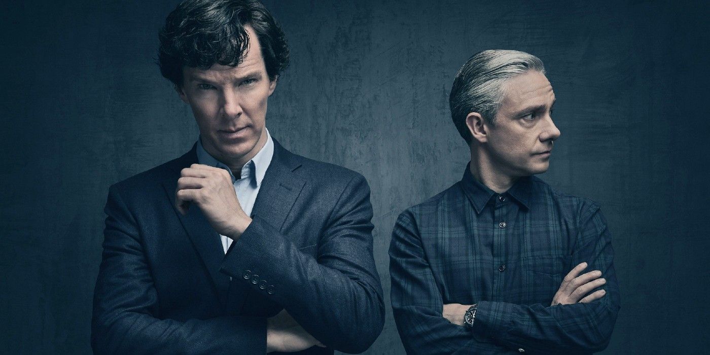 Sherlock Holmes and Watson in a promo photo.