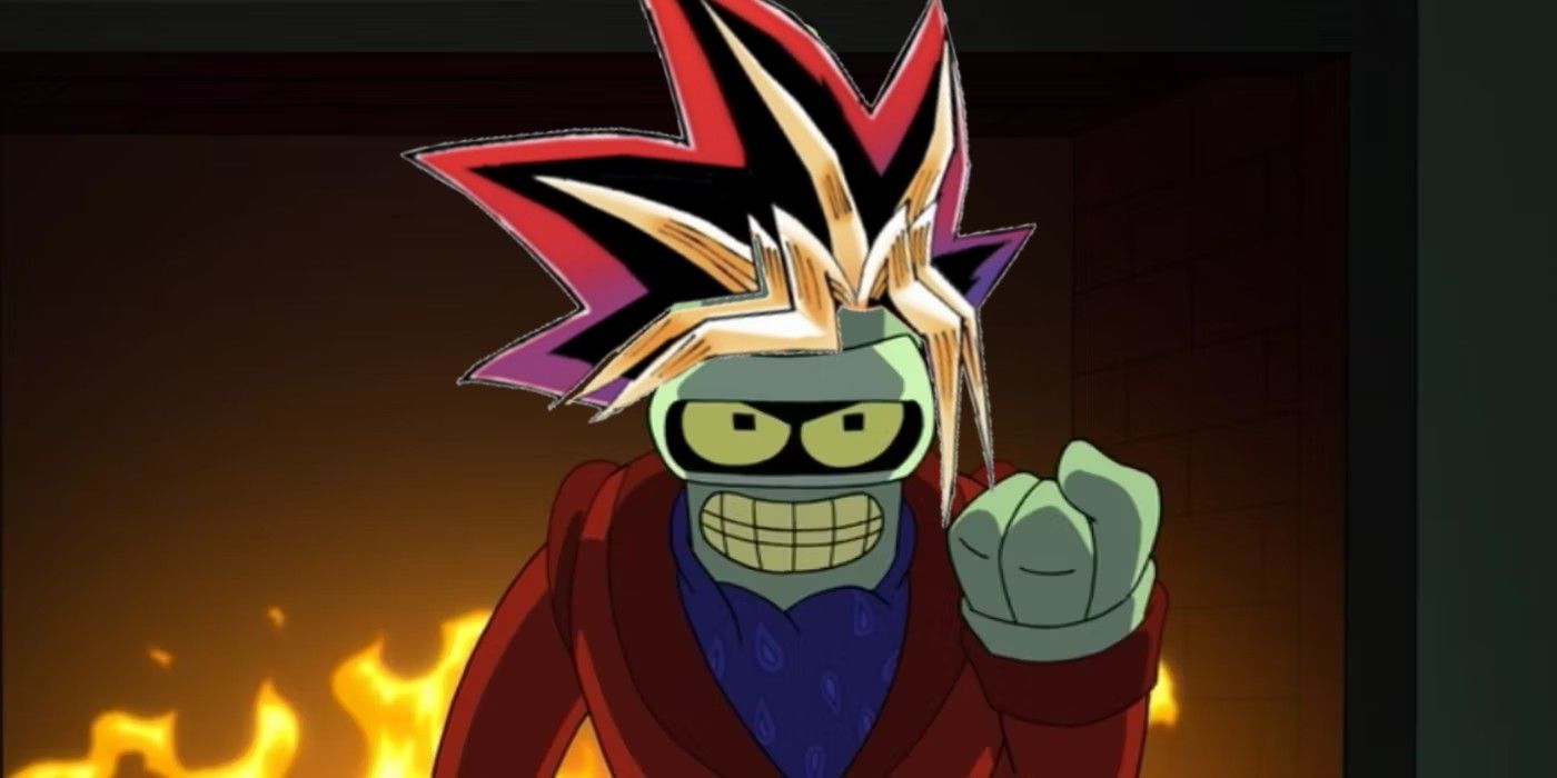 Bender with Yu Gi Oh hair.