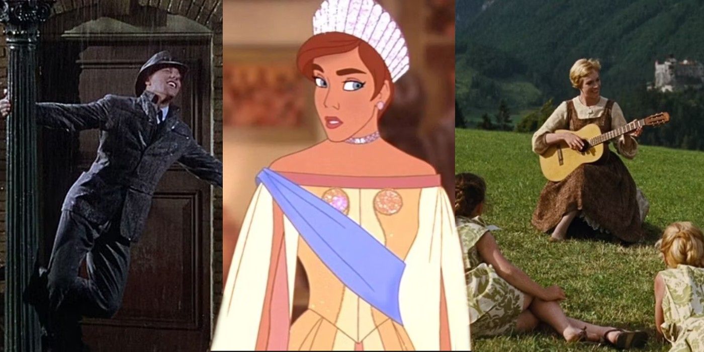 Don Lockwood from Singin in the Rain, Anastasia from Anastasia, and Maria from The Sound of Music
