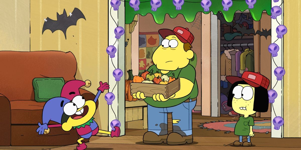 Big City Greens characters decorating for Halloween