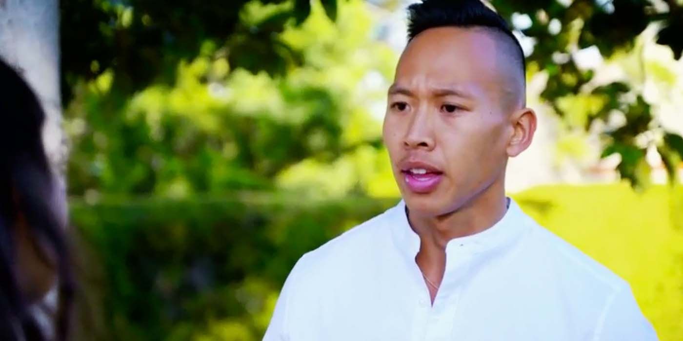 Binh talking and looking annoyed in Married At First Sight.