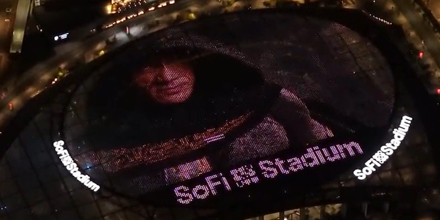 Black Adam Trailer Plays On Los Angeles Rams Stadium