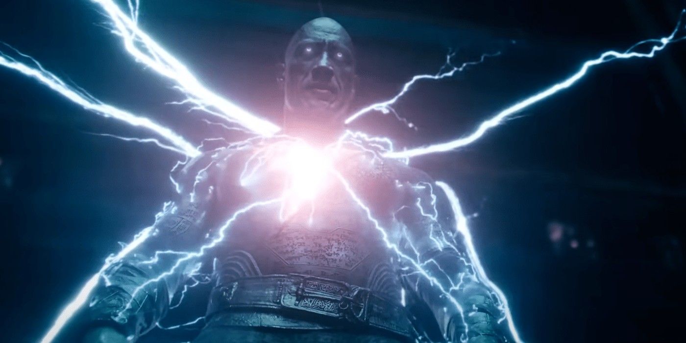 Black Adam electrifying his powers