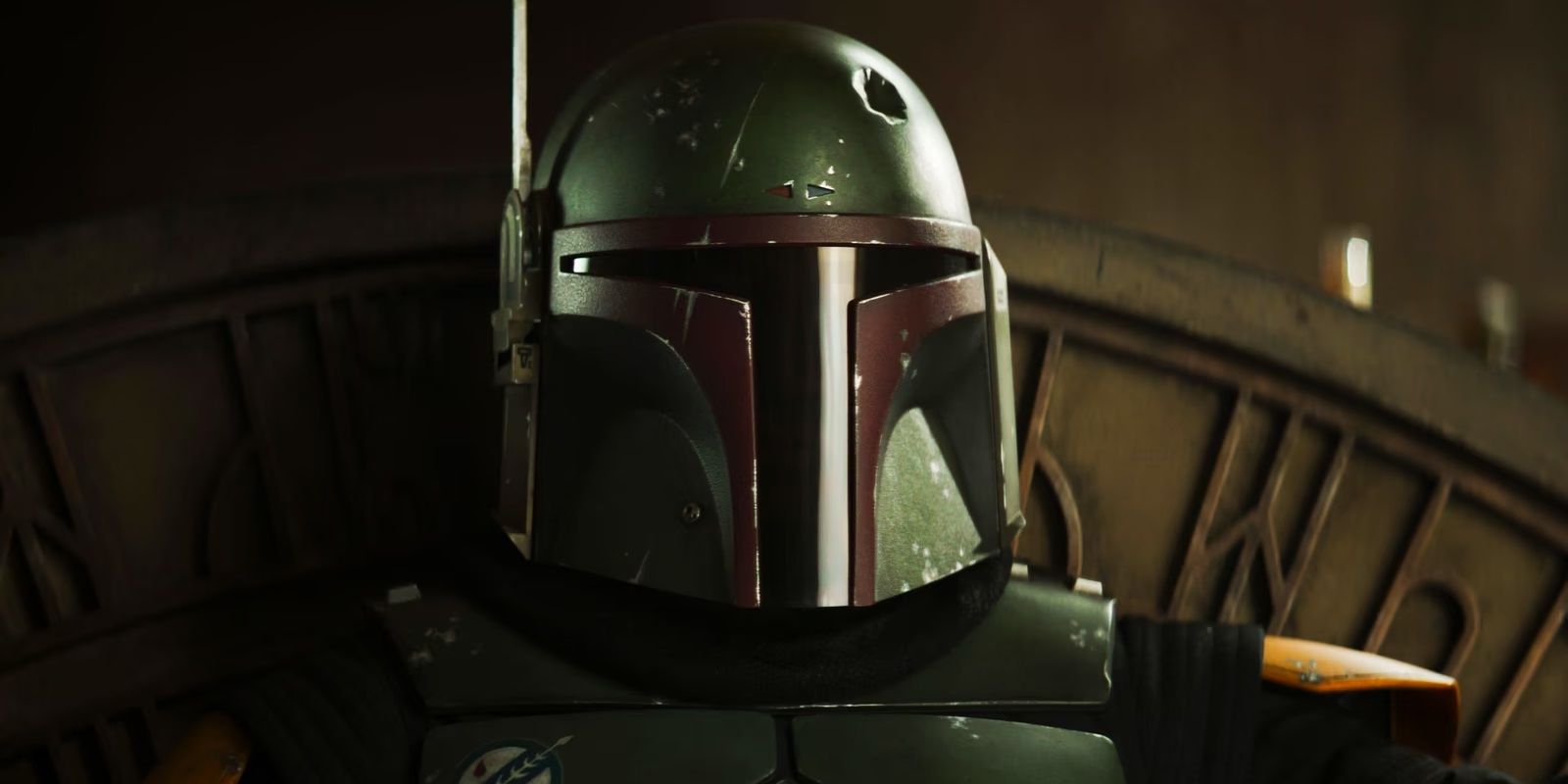 Boba sits on his throne in The Book of Boba Fett.
