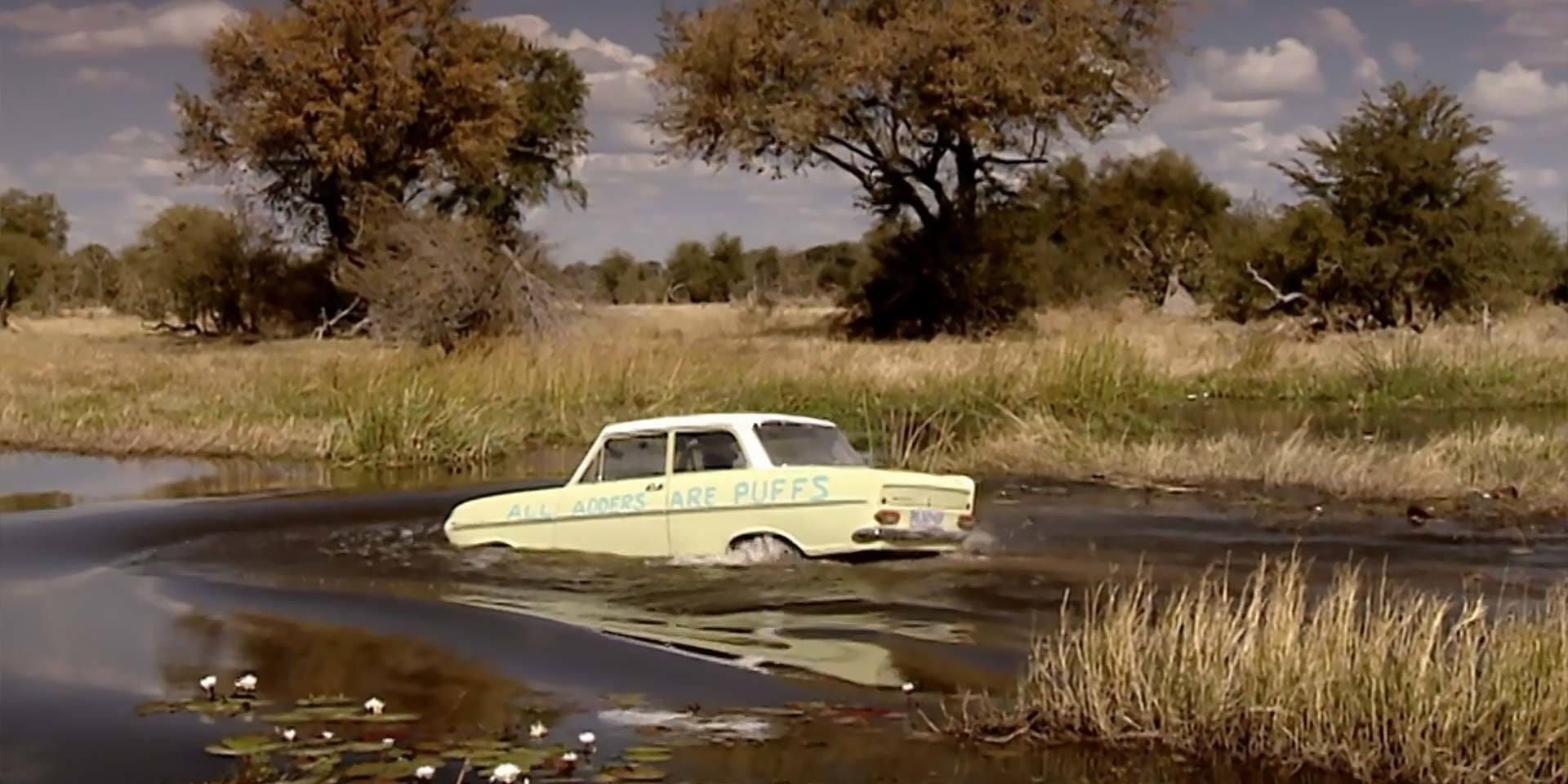 Hammond's car sinks in the Botswana Special (Top Gear)